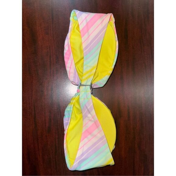 Victoria’s Secret Stripe Strapless Bikini Top Size Small - Picture 2 of 5